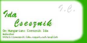 ida csesznik business card